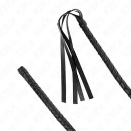Verpackung der Kink Peitsche mit Perlen am Griff, 110 cm Länge
