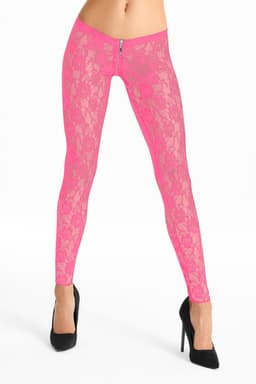 7Heaven Spitzen-Leggings in Pink, komplette Gesamtansicht