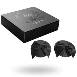 Verpackung der Bijoux Indiscrets Burlesque Pasties mit Schleife und Produktangaben