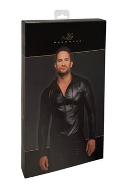 Noir Handmade Kapuzenjacke am Körper getragen, seitliche Ansicht