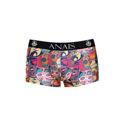 Anais Men Comics Boxershorts mit Comic-Print, Nahaufnahme des Stoffs und der Verarbeitung