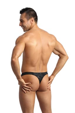 Anais for Men String (Electro), Nahaufnahme des Materials mit Camouflage-Print
