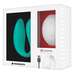 Bedienelemente des WearWatch Vibrators, Ansicht aus leicht erhöhtem Winkel