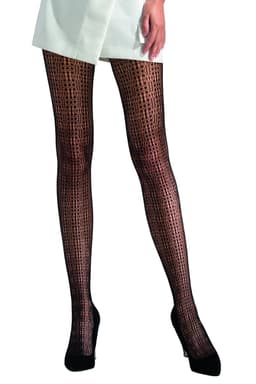 Passion Strumpfhose TI042, Detailansicht des Netzmaterials mit mit Muster
