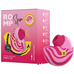 ROMP Spin Rabbit-Vibrator mit rotierendem Schaft, Lieferumfang mit Vibrator, Ladekabel und Kurzanleitung