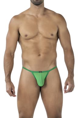 Cut4Men Tanga Kini in Türkis, komplette Vorderansicht des Herren-Slips