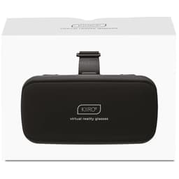 Verpackung des Kiiroo Virtual-Reality-Headsets mit Produktabbildung