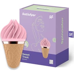 Satisfyer Sweet Treat Spinnator in Rosa von der Seite, Rippenstruktur im Detail