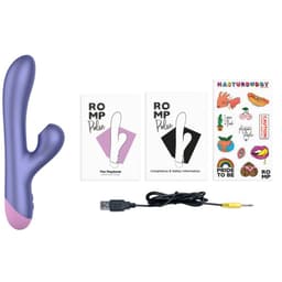 ROMP Pulse in der Hand zur Größeneinordnung – Detailaufnahme des Sextoys