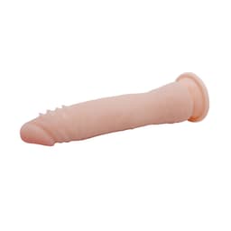 Baile Fit realistischer TPR-Dildo mit Wirbelsystem im Größenvergleich mit 20,1 cm Gesamtlänge