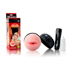 Anale Öffnung mit Vibrator am Baile Mund-Masturbator im Detail