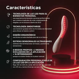 Lelo Mona Spectra in der Hand zum Größenvergleich in Studioaufnahme