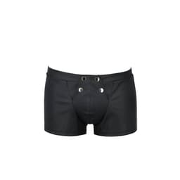 Passion 050 Patrick Boxershorts in Schwarz, Detailaufnahme des Bundes beziehungsweise Saums