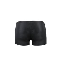 Passion 049 Matt Boxershorts in Schwarz, Größenvergleich direkt am Körper des Models