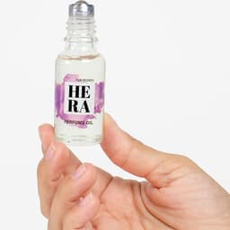 Secretplay Hera Pheromon-Parfumöl, Flakon mit Etikett von der Seite