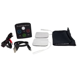 ElectraStim Kix Stimulator mit Auf- und Ab-Touchpads in Nahaufnahme