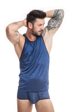 Anais Men Naval Herren-Top, Gesamtansicht vorne