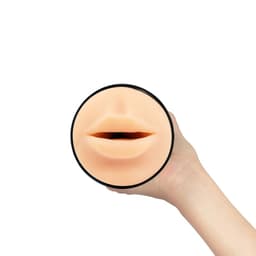 Kiiroo Feel Stroker Mouth mit abgenommener Kappe und sichtbarer Innenhülle