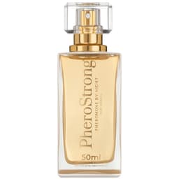 PheroStrong by Night Pheromon-Parfum von der Seite, Flakonhals und Verschluss im Detail