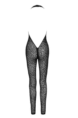 Noir Handmade Catsuit am Körper getragen, seitliche Gesamtansicht