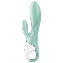 Satisfyer Air Pump Bunny 5+ mit Haltering in Nahaufnahme, mit erkennbarer Formgebung