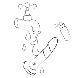 Romp Piccolo Silikon-Dildo in der Hand, Proportionen im Vergleich