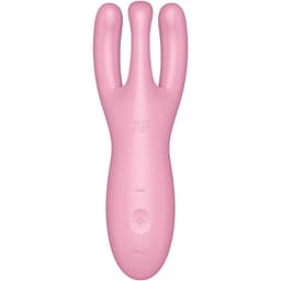 Satisfyer Threesome 4 Nahaufnahme der Bedienelemente, in scharfer Detailaufnahme