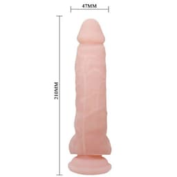Baile – Realistischer Dildo aus TPR mit Saugnapf – Natur / 21.5 cm, Ansicht 9
