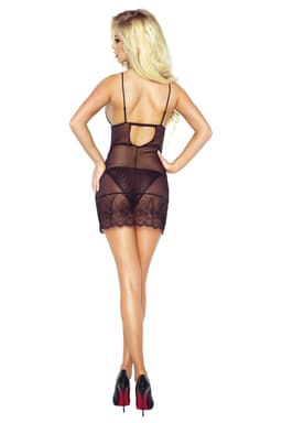 Provocative Sensuelle Venice Chemise in schwarz, Ansicht von der Seite