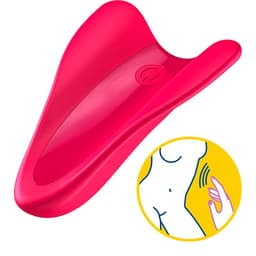Satisfyer High Fly Fingervibrator, Nahaufnahme der Silikonoberfläche