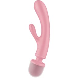 Satisfyer Triple Lover von oben, beide Enden des Vibrators im Vergleich
