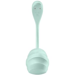 Satisfyer G-Punkt-Stimulator in Wassergrün von der Seite, Form und Kontur im Detail