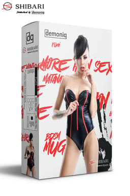 Demoniq Fumi Body im Detail, Schwarz-Rot – Dessous-Reizwäsche für Damen