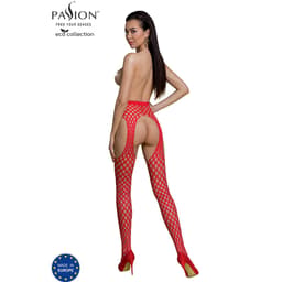 Passion Eco S003 Trägerhöschen der Eco Collection in Rot von hinten, Rückenansicht des Höschens