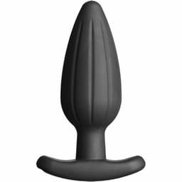 ElectraStim Silicone Noir Rocker Elektro-Analplug aus schwarzem Silikon, Gesamtansicht