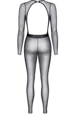 Demoniq Silver Touch Edvige – Jumpsuit mit Silberfaden, Nahaufnahme der Trägerdetails