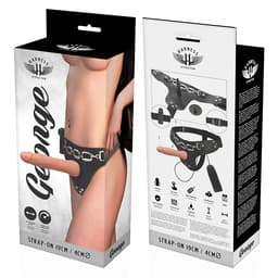 Harness Attraction Strap-on mit Vibration – Modellserie – George – realistisch (19 cm / Ø 4 cm), Ansicht 47