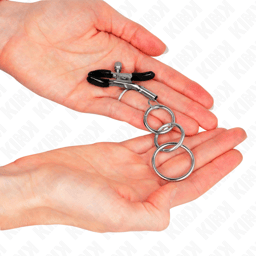 Kink Nippelklemmen mit O-Ringen im Größenvergleich mit 6 cm Länge