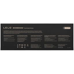 Verpackung des LELO Boomerang Paarvibrators mit Produktabbildung und Logo