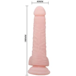 Baile – Realistischer Dildo aus TPR mit Saugnapf – Natur / 18.8 cm, Ansicht 13