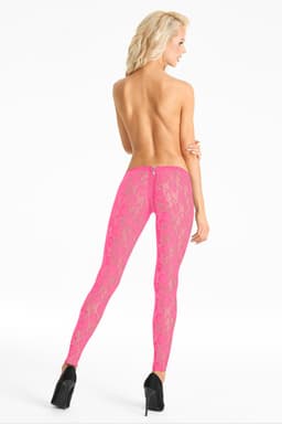 7Heaven Spitzen-Leggings am Bein getragen, seitliche Ansicht