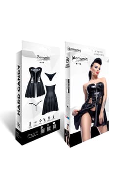 Verpackung des Demoniq Rita Minikleid von Demoniq, Hochglanzbox mit Bild
