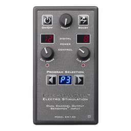 ElectraStim SensaVox EM140 mit Anschlusskabeln und Mikrofon für die Audiosteuerung