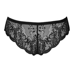 Livco Corsetti Love Story Spitzen-Panty in Schwarz, Detailaufnahme der Spitze im Brustbereich