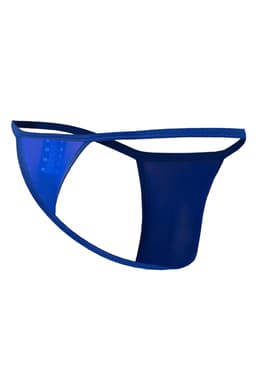 Cut4Men Mini Tanga Kini Netz Slip in Blau, am Körper getragen zur Veranschaulichung der Passform