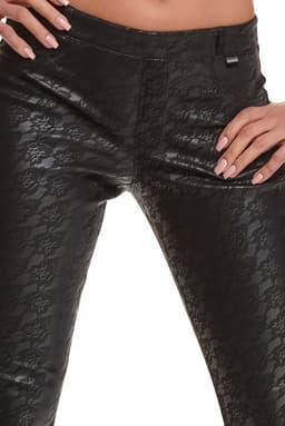 Demoniq Black Rose Constanza – Leggings mit Musterdetail, Detailaufnahme von Material und Verarbeitung