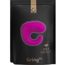 G-Vibe GringXL Vibro-Penisring am Finger getragen, Anwendungsgrafik