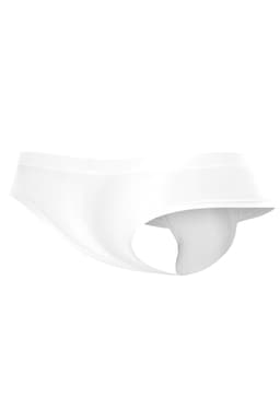 Cut4Men Cheeky-Slip im Hybrid-Schnitt, Farbvariante Schwarz, Nahaufnahme des Materials