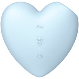 Satisfyer Cutie Heart Klitoris-Stimulator in Herzform aus Silikon seitlich mit Druckwellenöffnung im Detail