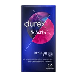 Durex Mutual Climax Latexkondom mit genoppter und geriffelter Oberfläche in der Detailansicht
